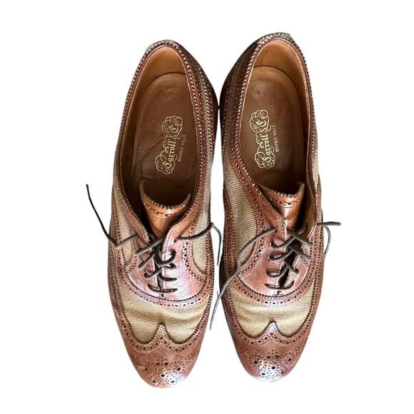 Sarroll Beverly Hills Men\'s Brown Leather Wing Tip Brogue Dress Shoes Size 7 main image 5